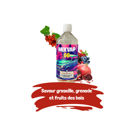 E-liquide Groseille grenade fruits des bois50ml - Mixvap 66